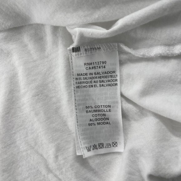 True Religion Women's Large White Graphic T-Shirt 50% Cotton 50% Modal - Picture 4 of 5